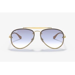 RAY-BAN "BLAZE" AVIATORS 58mm RB3584N Gold/Blue Gradient (NEW) $200